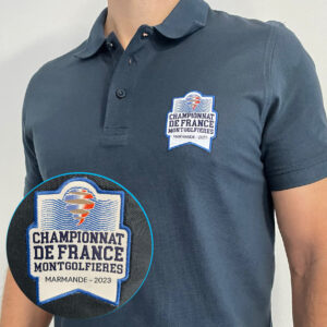 Polo bleu marine Marmande Montgolfières 2023